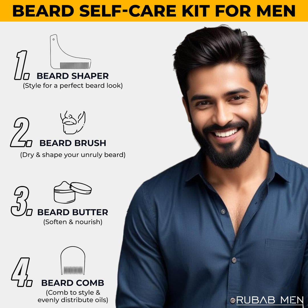 Premium 4-in-1 Daily Beard Care Kit for Men