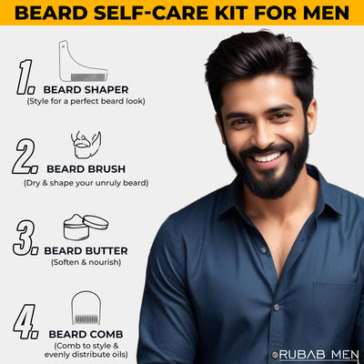 Premium 4-in-1 Daily Beard Care Kit for Men