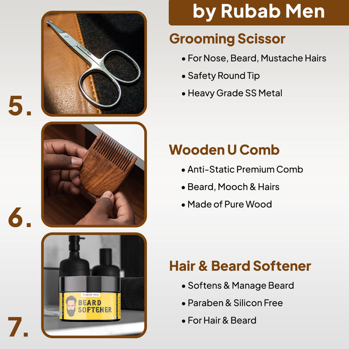 Luxury Premium Beard Grooming Kit – Ultimate Set of 7