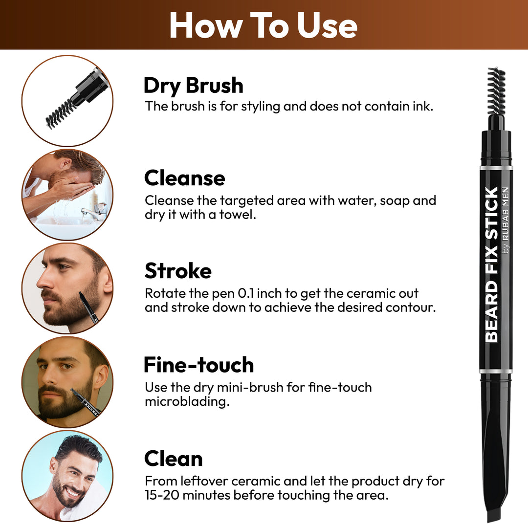 Beard Fix Stick | Quick Fix for Patchy Beard & Moustache