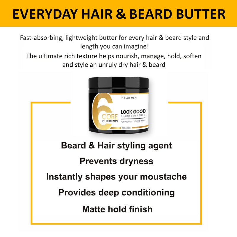 Beard Softener Butter for Men| Enriched with Shea, Avocado Oil, Olive & Aloe Extract| 100g