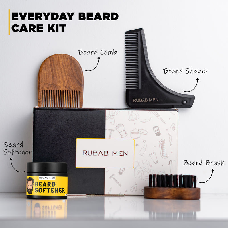 Premium 4-in-1 Daily Beard Care Kit for Men