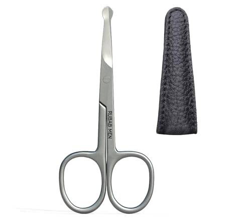 Round Nasal Safety Tip Grooming Scissor for Men| Nose Hairs, Beard, Mustache and Eyebrow Care