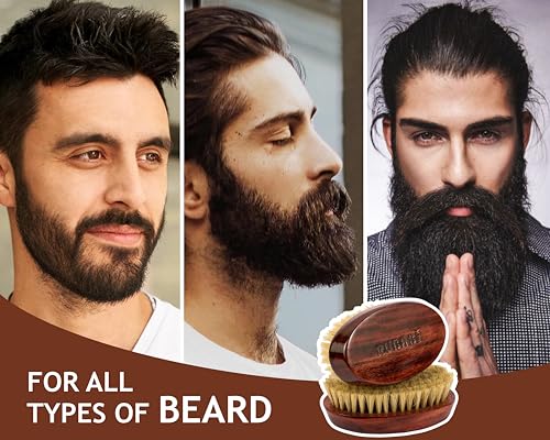 100% Natural Bristles Premium Beard Brush