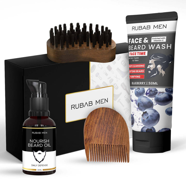Premium 4-in-1 Beard Grooming Kit| Daily Beard Care