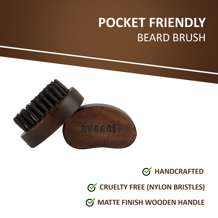 Travel Friendly Beard Brush for Men| Nylon Bristles