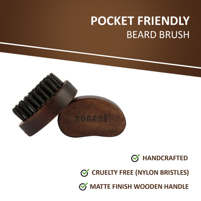 Travel Friendly Nylon Bristle Beard Brush for Men| RUBAB MEN