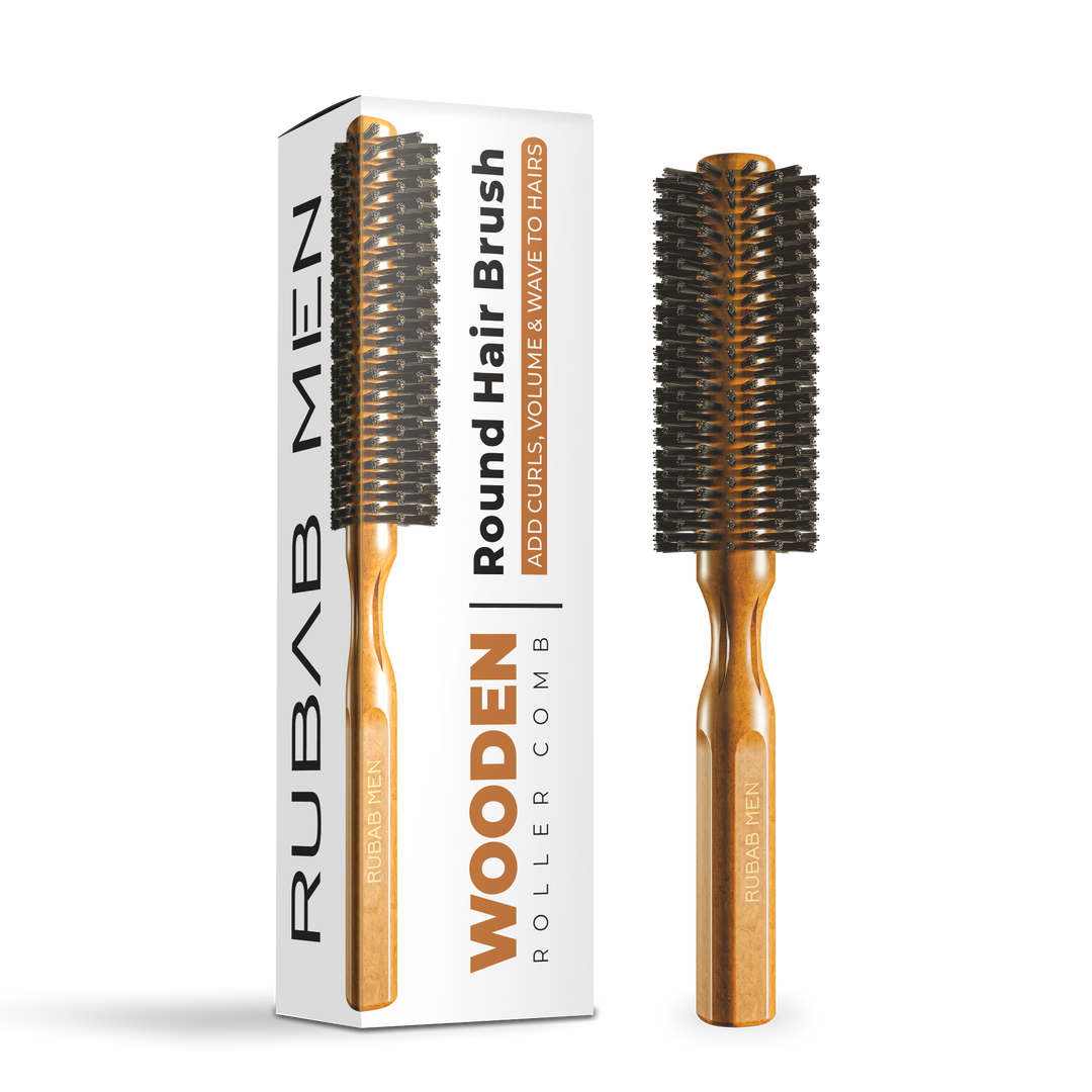 Premium Round Comb Roller Hair Brush with Natural Bristles