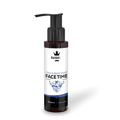Face & Beard Wash for Men| Softens Beard & Refreshes Skin Tone| Blueberry Fragrance| 100ml