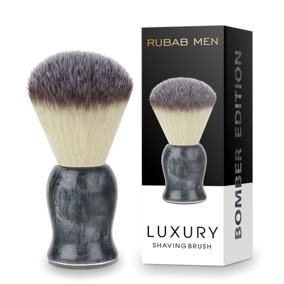 Luxuriously Soft Shaving Brush with Cruelty-free Bristles- Bomber Edition| RUBAB MEN