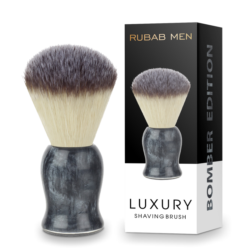 Luxuriously Soft Shaving Brush with Cruelty-free Bristles- Bomber Edition| RUBAB MEN