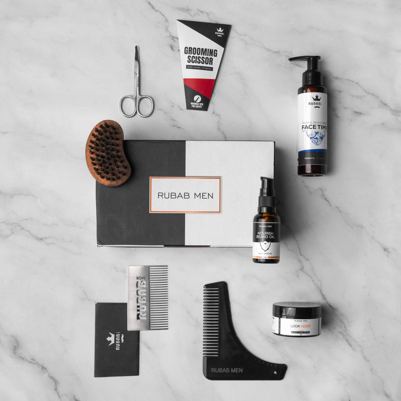 Ultimate 7-in-1 Complete Beard Grooming Gift Kit for Men. Luxury Daily Beard Care & Style