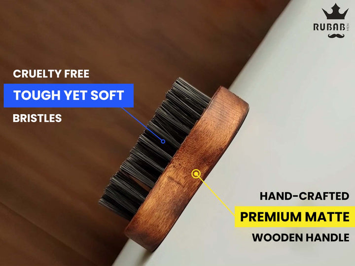 Travel Friendly Beard Brush for Men| Nylon Bristles