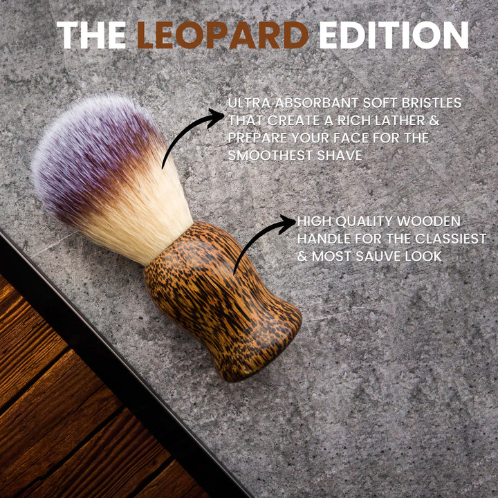 Luxury Shaving Brush - Leopard Edition