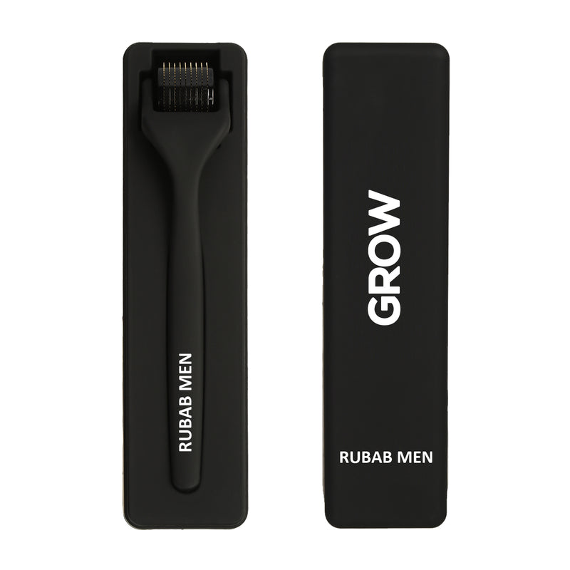 0.5mm Beard Roller for Men| Premium Matte Black Hair Growth Activator