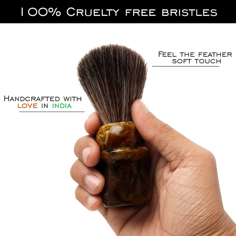 Premium Shaving Brush for Men| Cruelty-Free Imitation Badger Bristles & Ergonomic Handle for Delightful Shaving