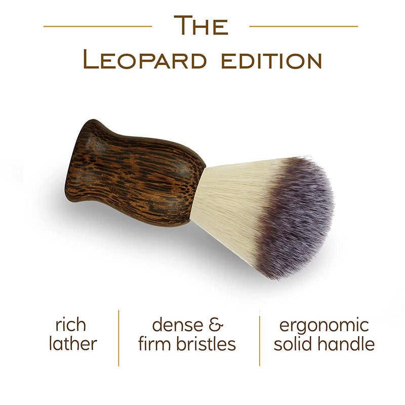 Luxuriously Soft Shaving Brush with Cruelty-free Bristles- Leopard Edition| RUBAB MEN