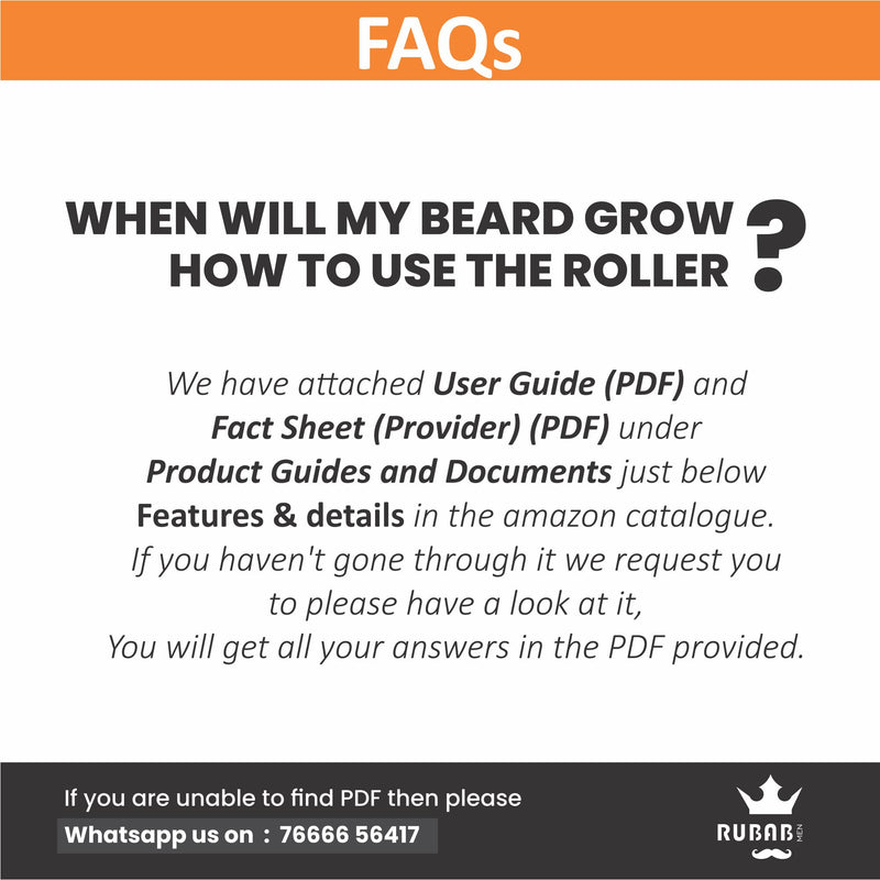 Beard Growth Oil Beard Roller Pack - Faster Beard Growth