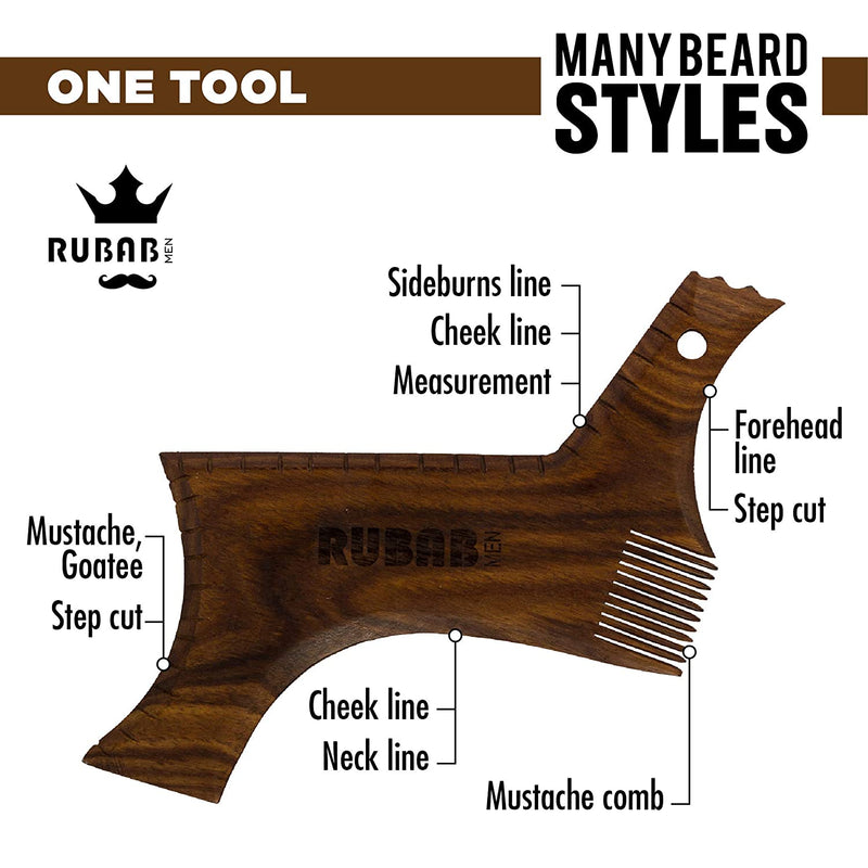 Wooden Z-Shaped Beard Shaper for Men| Easy Home Use for Perfect Beard & Neck Line