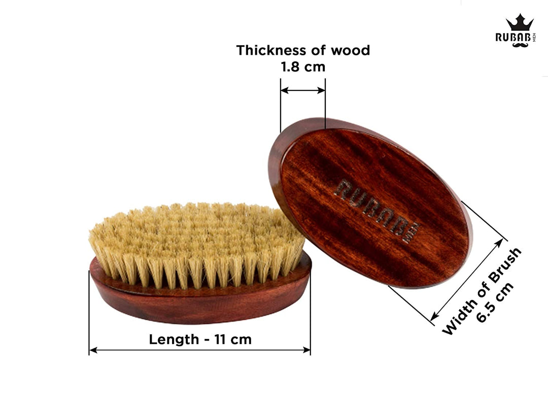 100% Natural Bristles Premium Beard Brush