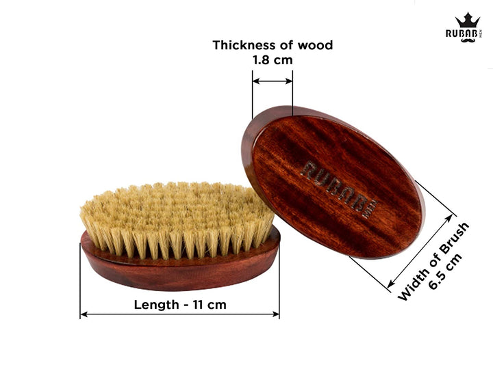100% Natural Bristles Premium Beard Brush