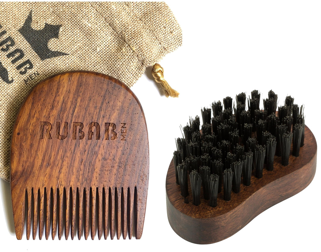 Beard Brush & Comb Combo Kit (Set of 2)
