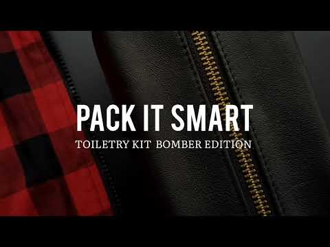 Toiletry kit bag for men. Shaving kit pouch for travel or daily multi-use make up kit