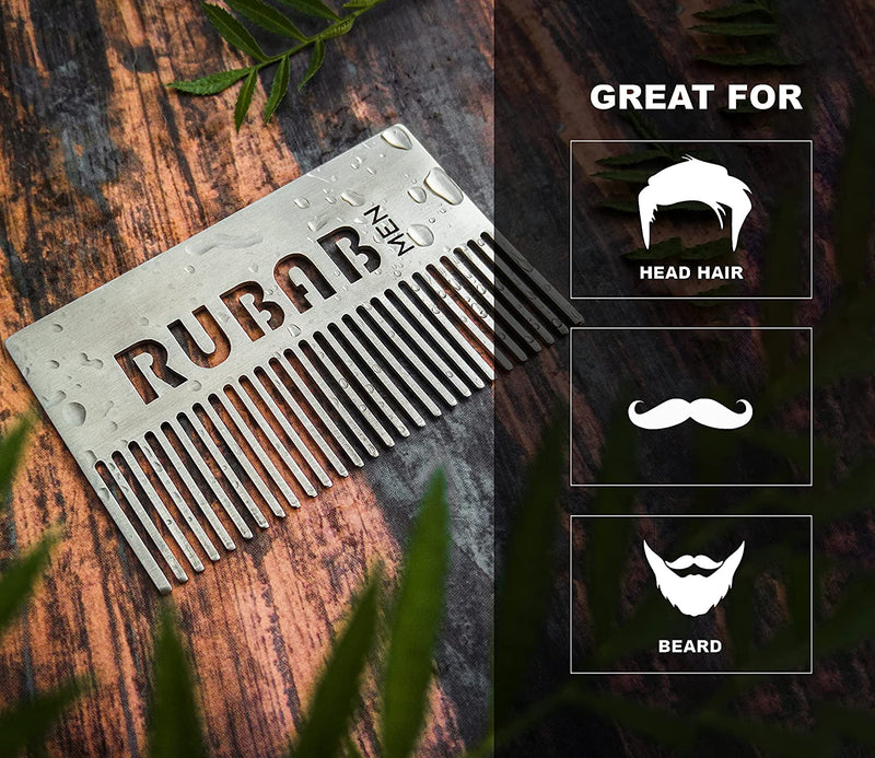 Ultra-Slim Pocket Beard Comb| Luxurious Masterpiece, Size of a Credit Card| Designed & Made in India