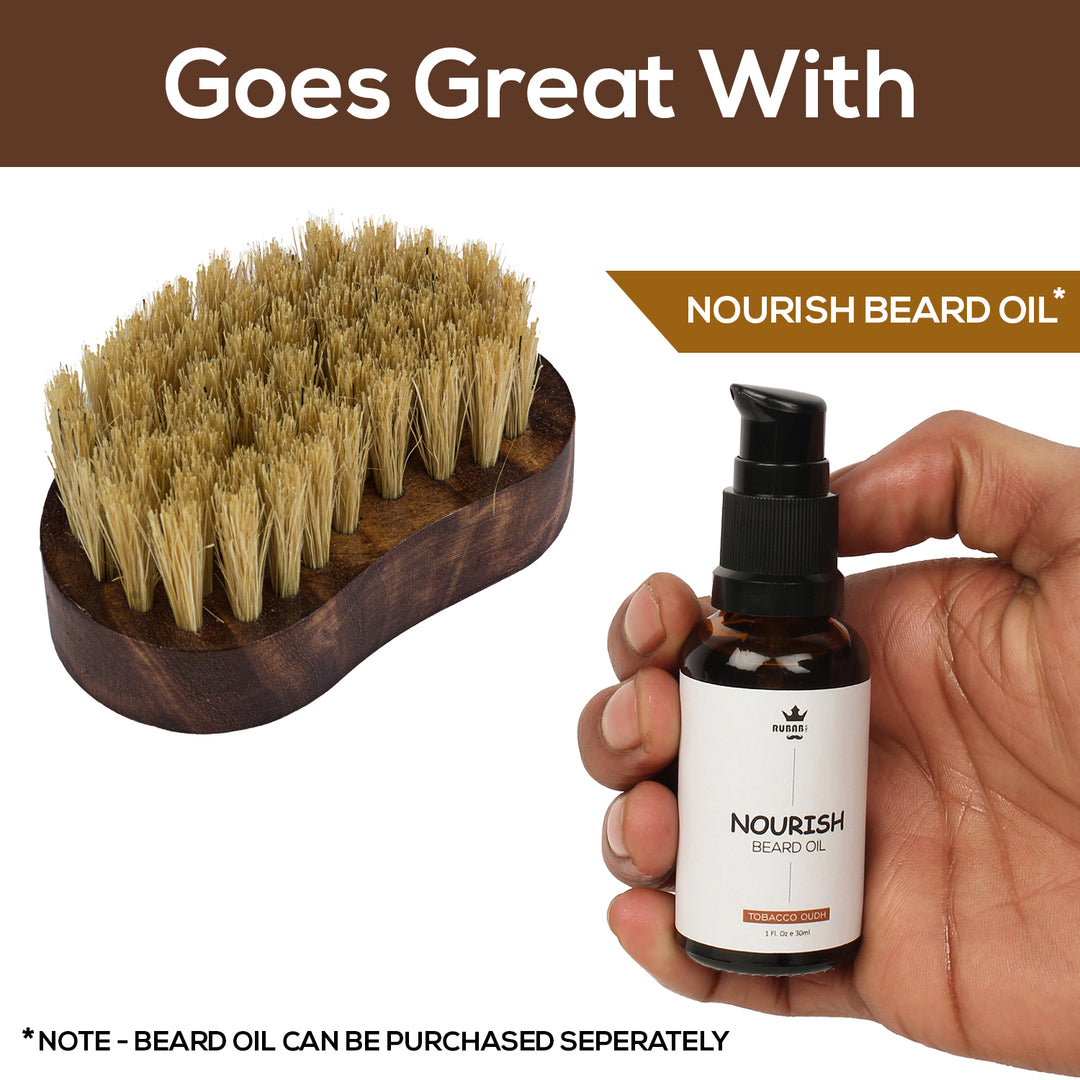 100% Natural Bristles Beard Brush for Men